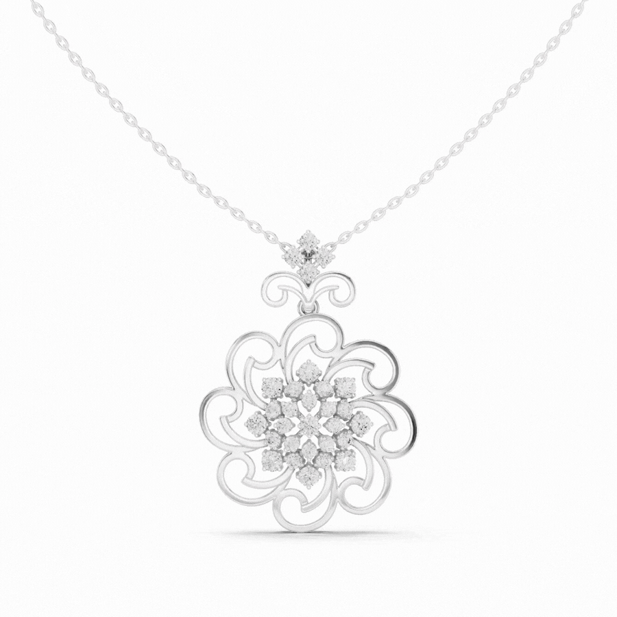 Solaris Bloom Diamond Pendant