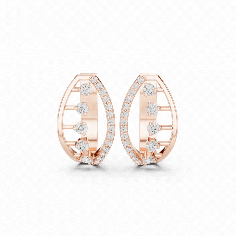 Velmira Five Stone Hoop Earrings