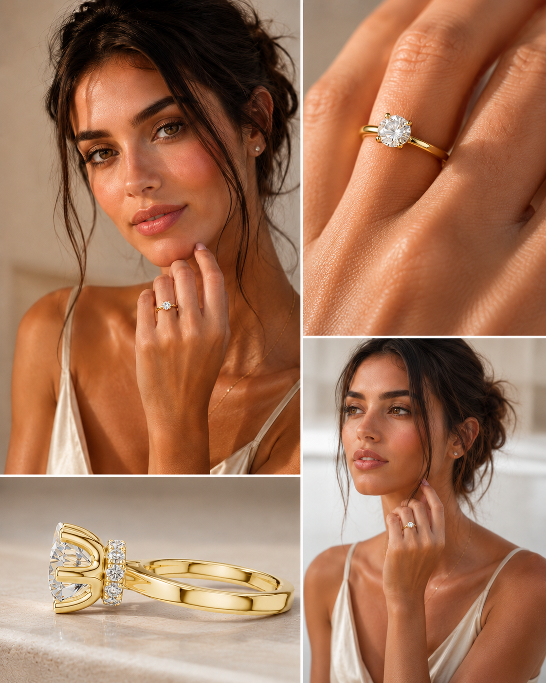 Orliné Luxury Round Cut Diamond Solitaire Ring