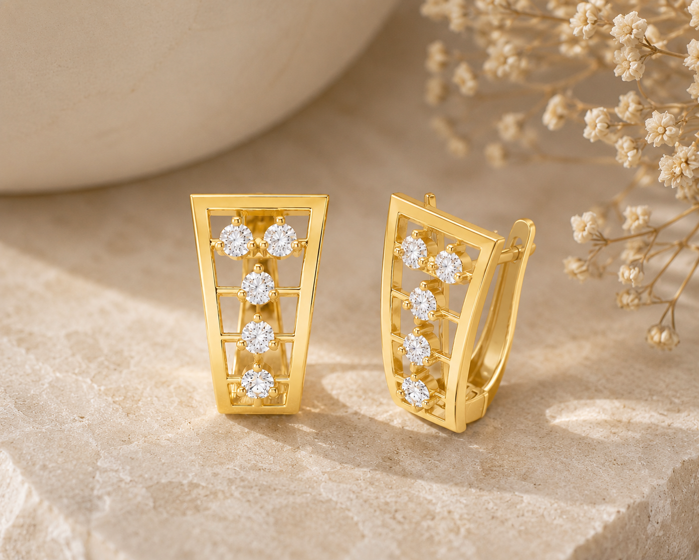 Isabella Prism Diamond Earrings