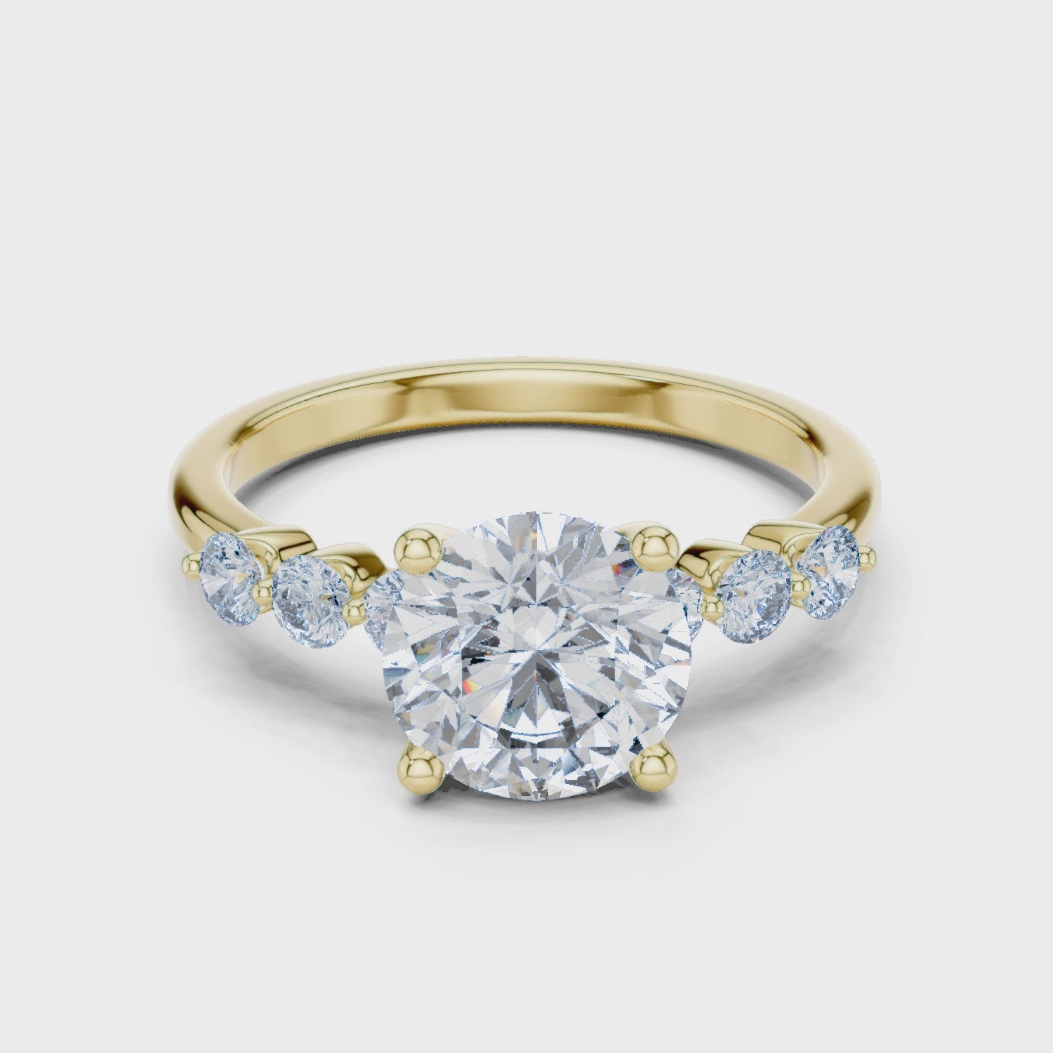 Elegant 7-Stone Diamond Engagement Ring