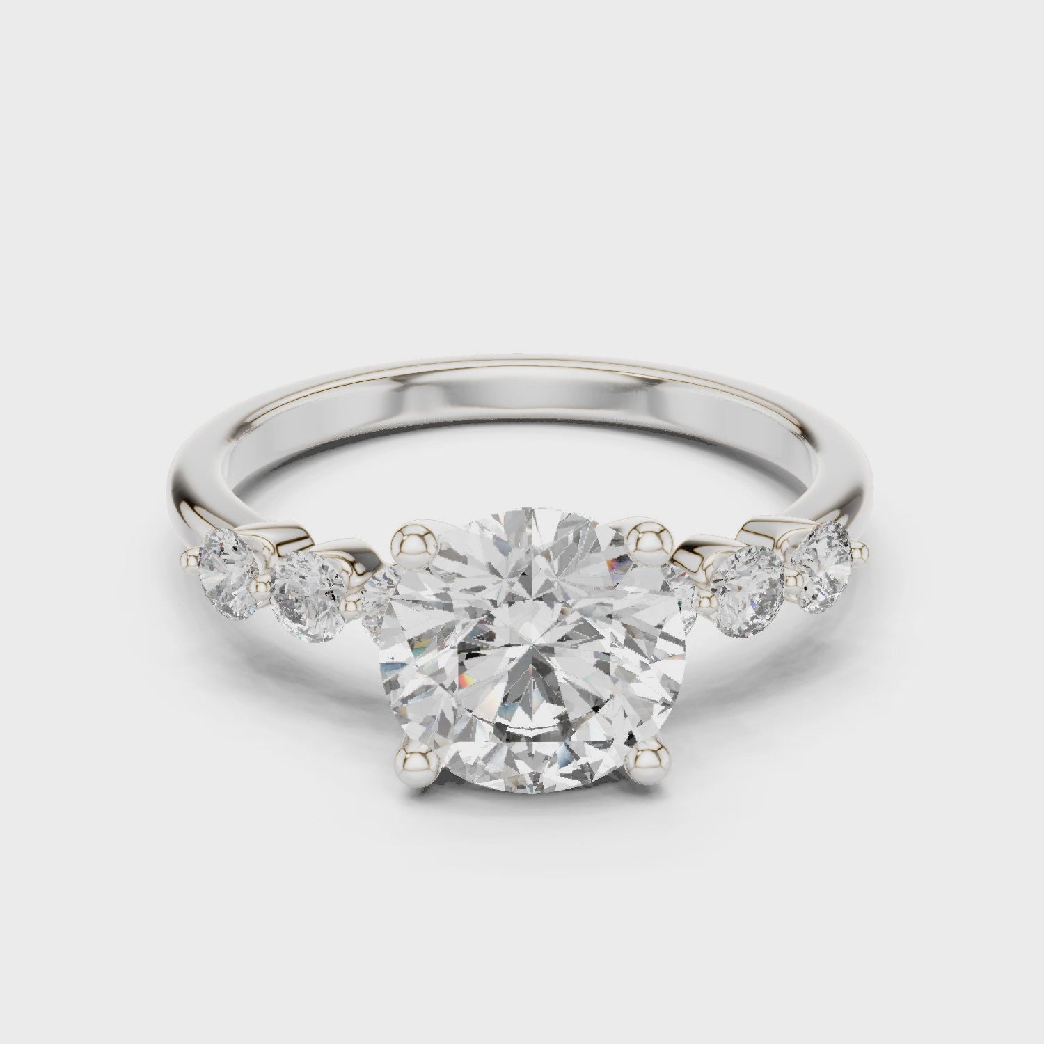 Elegant 7-Stone Diamond Engagement Ring
