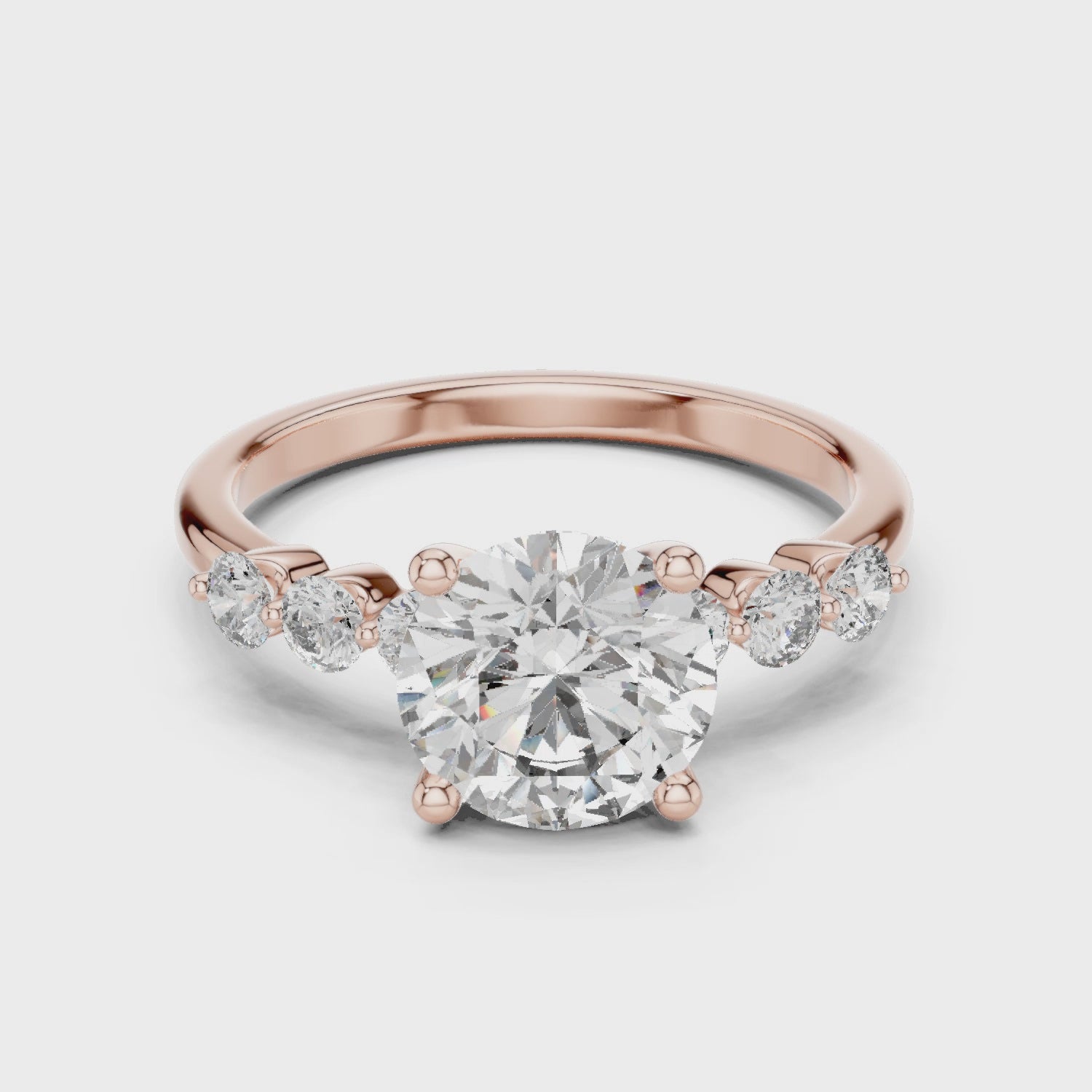 Elegant 7-Stone Diamond Engagement Ring